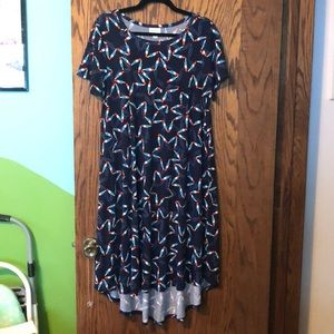 LuLaRoe Americana Carly Dress Medium Bomb Pop Star